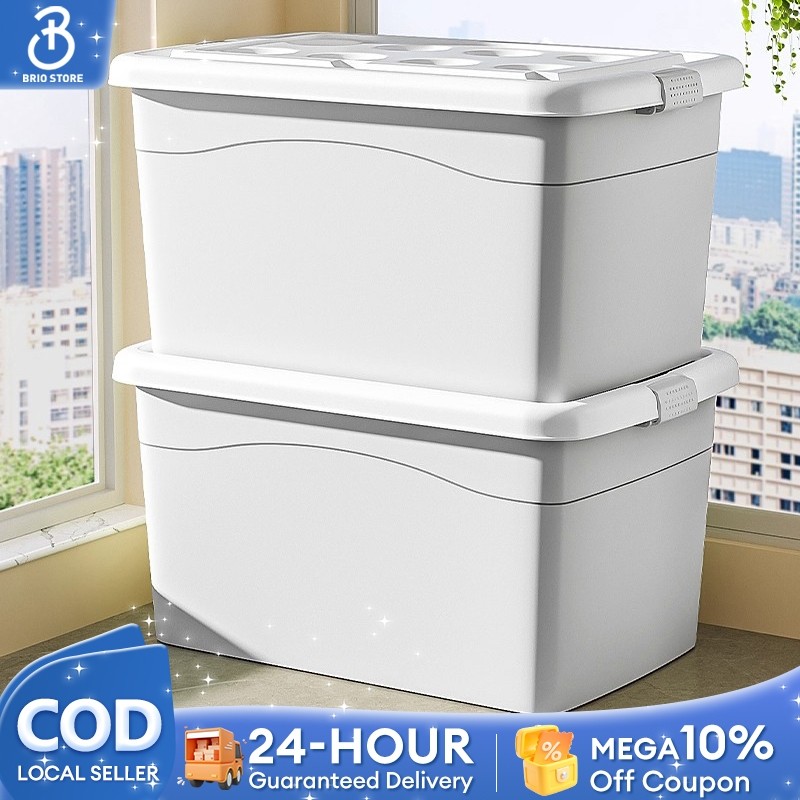 BRIO Storage Box With Wheel Storage Organizer For Clothes Plastic ...