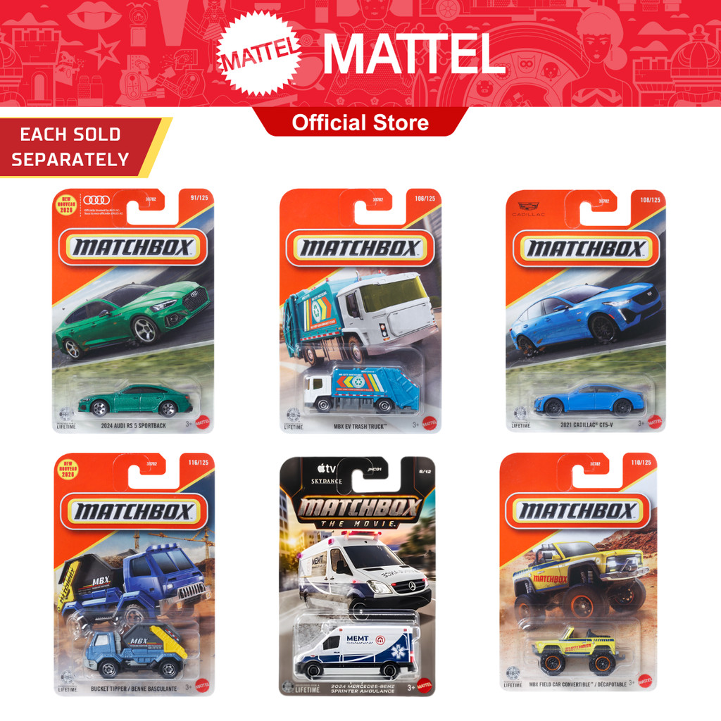 Mattel Matchbox Basic Car Diecast Assortment Cars & Trucks Collectible ...