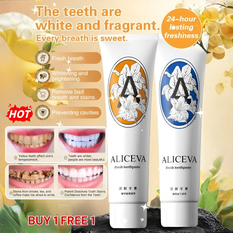 Buy 1 Free 1 【Bad Breath Removal】toothpaste | Reduces Plaque ...