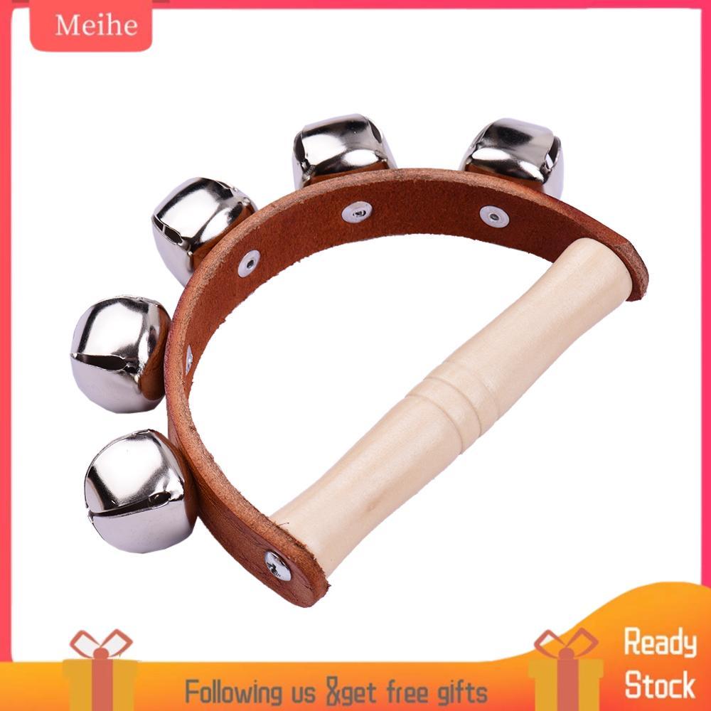 meihe Hand Jingle Bells Handbell Tambourine Shaker School Desk Ring ...