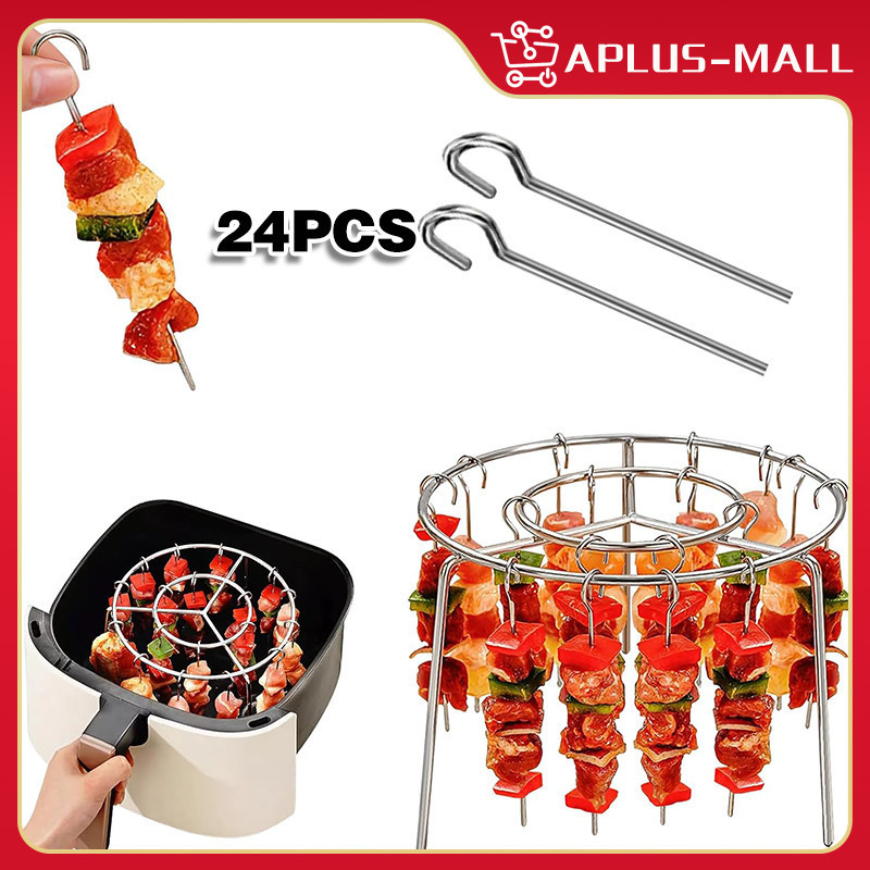 Hanging Kebab Rack Air Fryer Skewer Rack Round Vertical Stainless Steel ...
