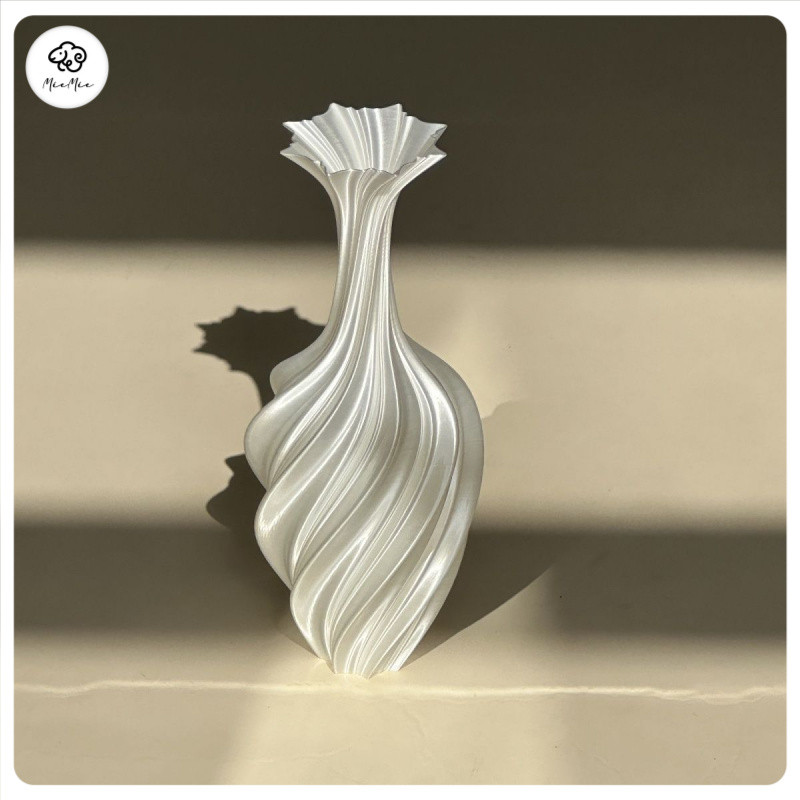 3D Printed Vase Modern Abstract Sculptural Design for Mid-Century ...