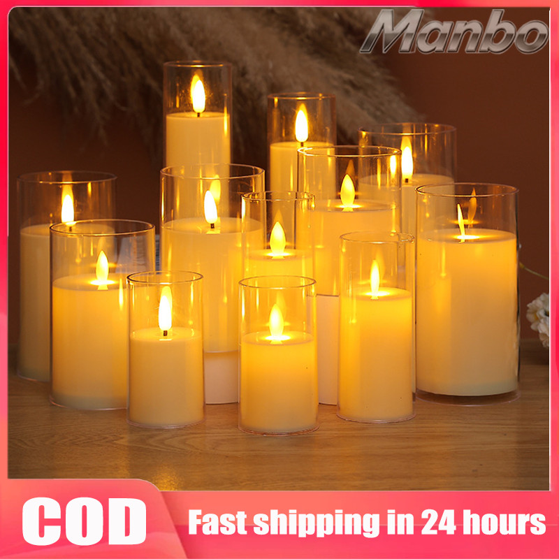 LED Flameless Flickering Candles Battery Powered Electronic Tea Lights ...