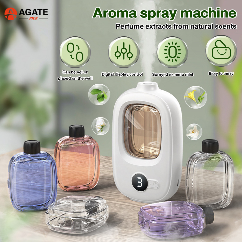 【Agate Design】Rechargeable Aroma Diffuser Digital Display Rechargeable ...