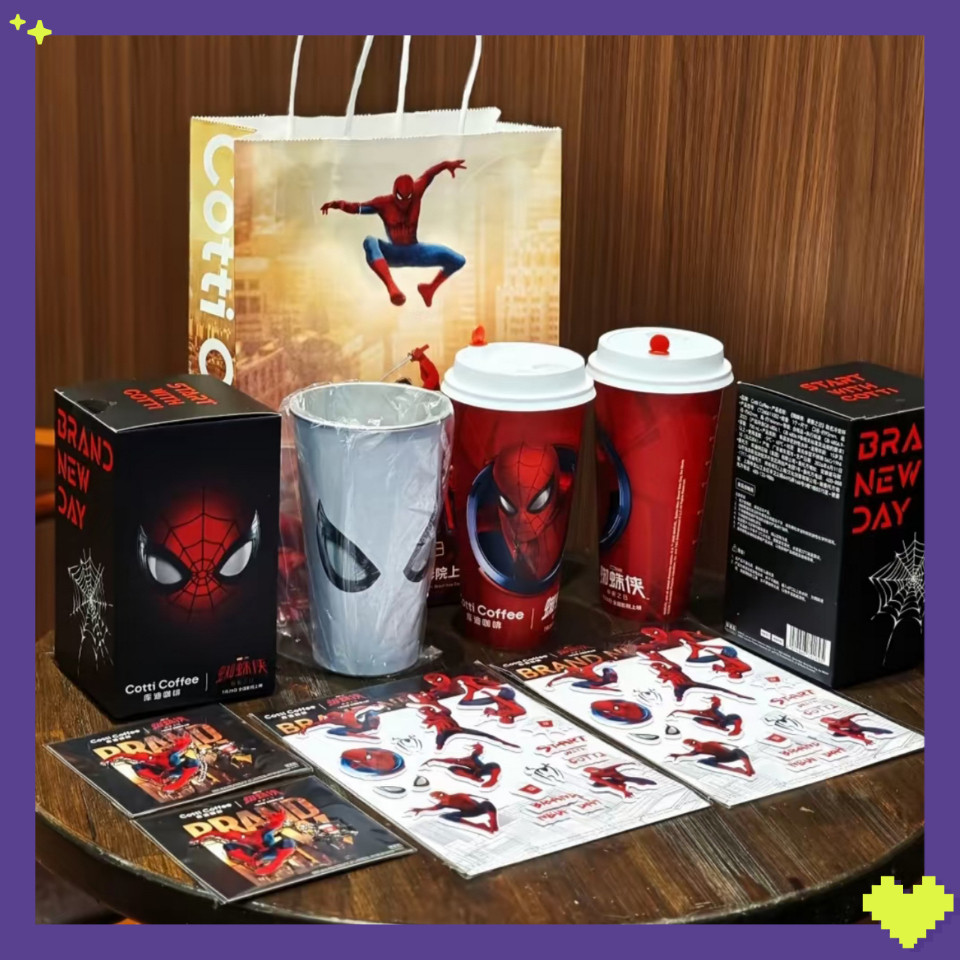 2026 Cotti Coffee x Spider-Man Cold Change Cup Color Changing Tumbler ...