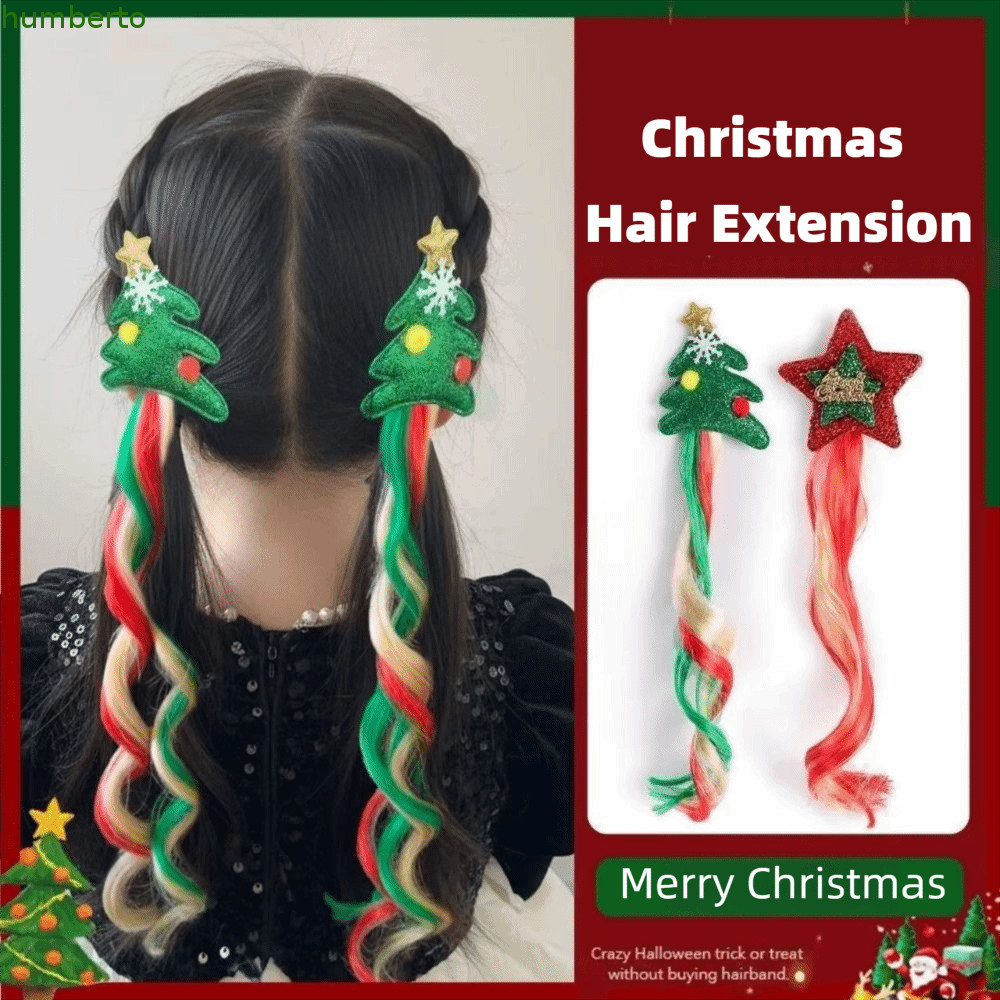HUMBERTO 1/2Pcs Christmas Decorative Wig Hair Clips, Santa Claus ...