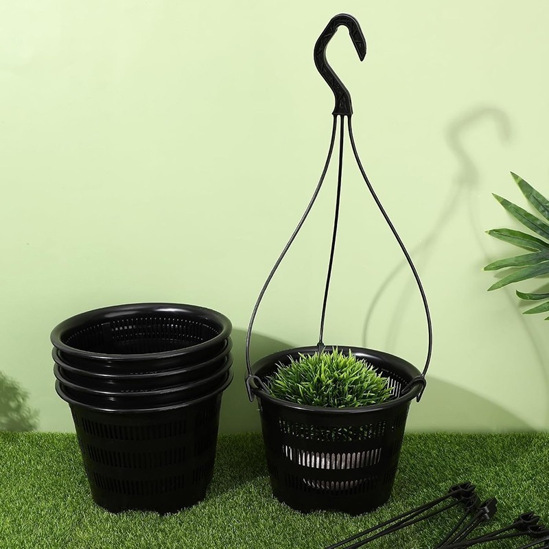 Hanging Hydroponic Mesh Pot With Hook Cups Breathable Root Control ...