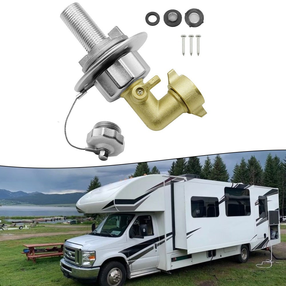 [HOT]RV Water Tank Stainless Steel Water Inlet Parts Combination 3/4 ...