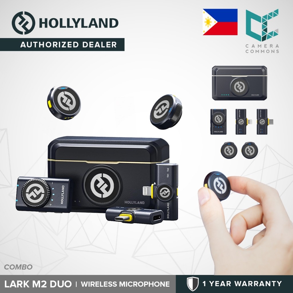 CLEARANCE Hollyland Lark M2 DUO Wireless Mini Microphone Button Mic ...