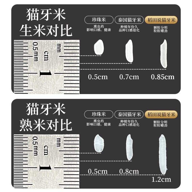 2022 New Rice Cat Teeth Rice Thai Jasmine Fragrant Rice Super Long Rice ...