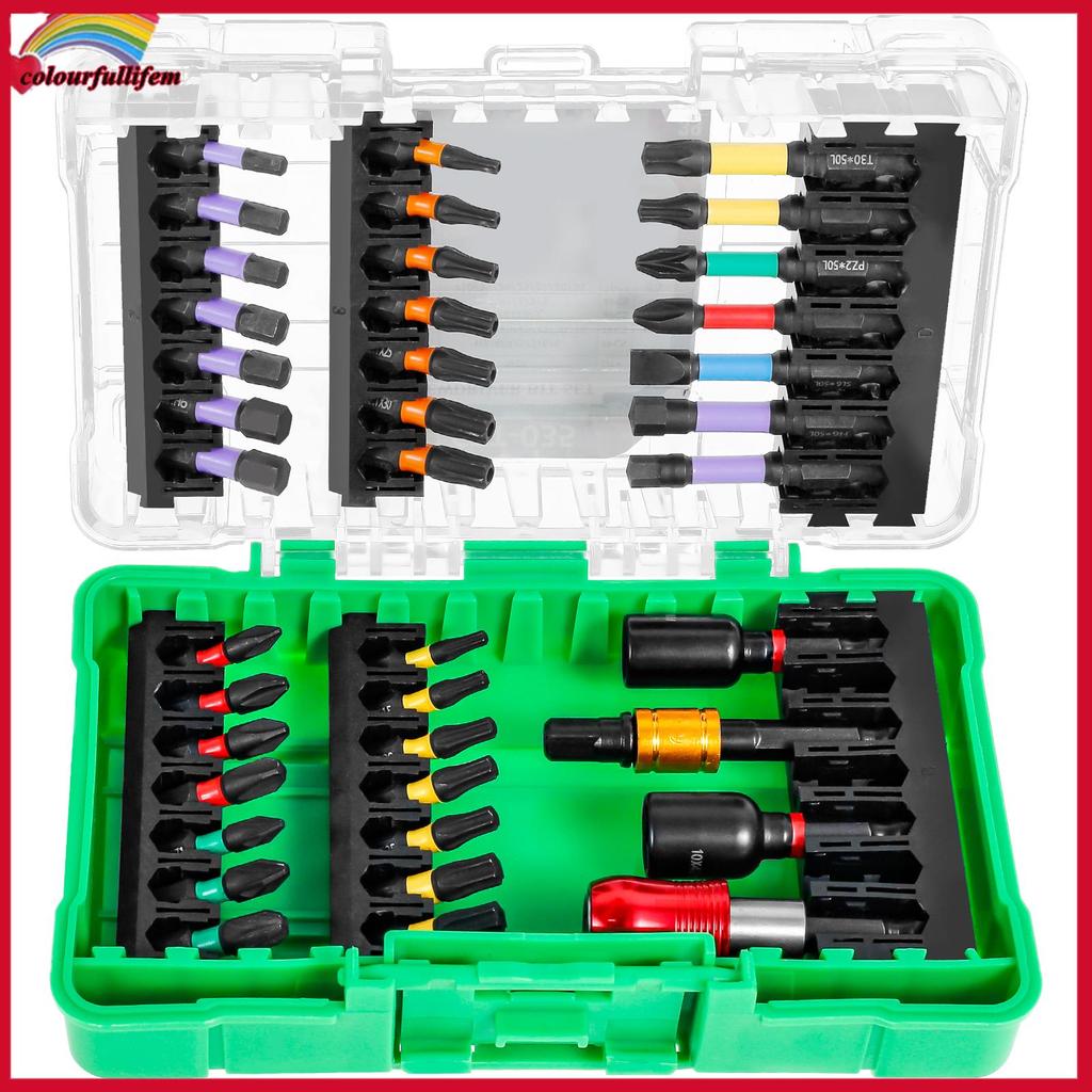 39 Pcs Impact Driver Bit Set Steel Screwdriver Bit Set in a Stylish ...