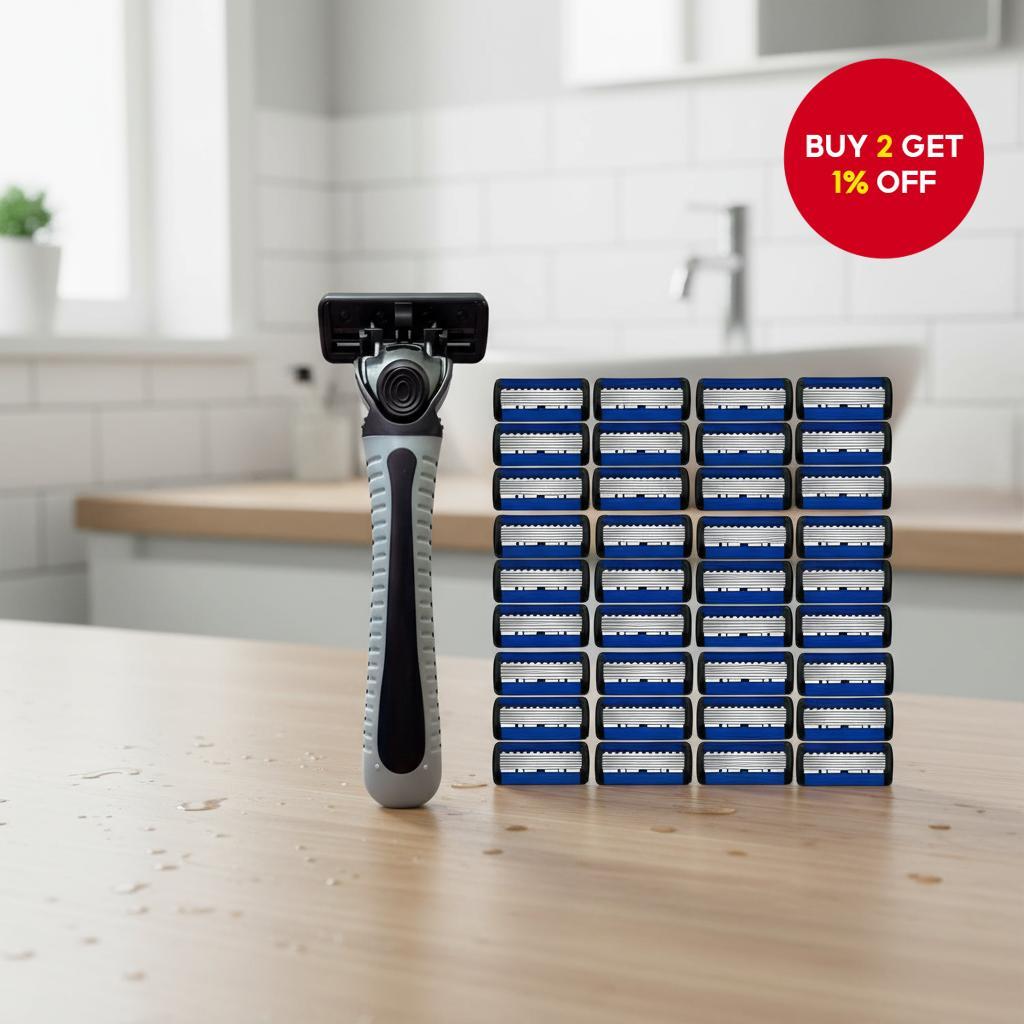 Razor Classic 6 Blade Safety Razor for Shaving Men and Hair Removal ...