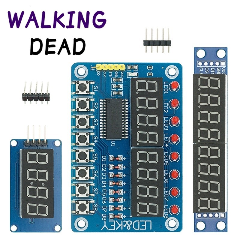 Digital LED Display Module 7 Sections 0.36Inch TM1637 4 Bits / TM1638 ...