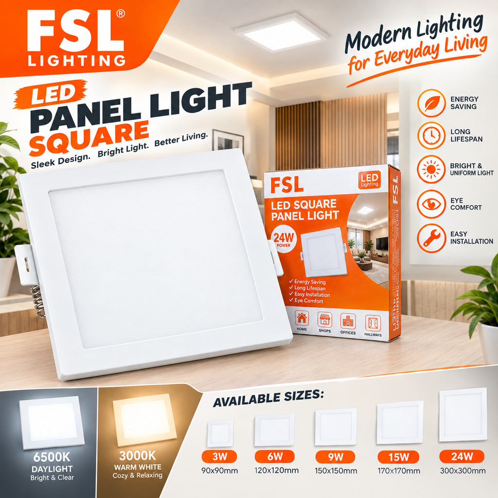 LED Panel Light Square 18W 24W Energy Saving Bright | Shopee Philippines