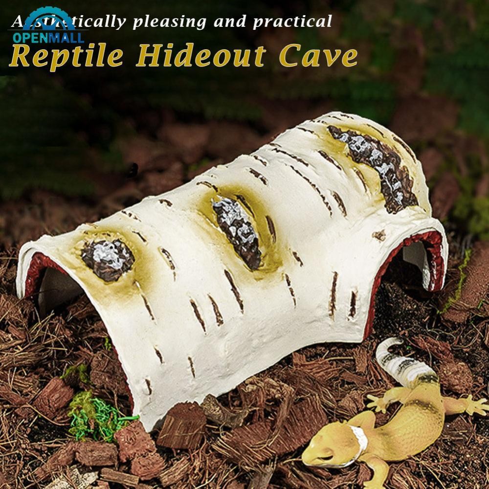 OPENMALL Reptile Hiding Cave Frog/Gecko/Turtle/Lizard Shelter Natural ...