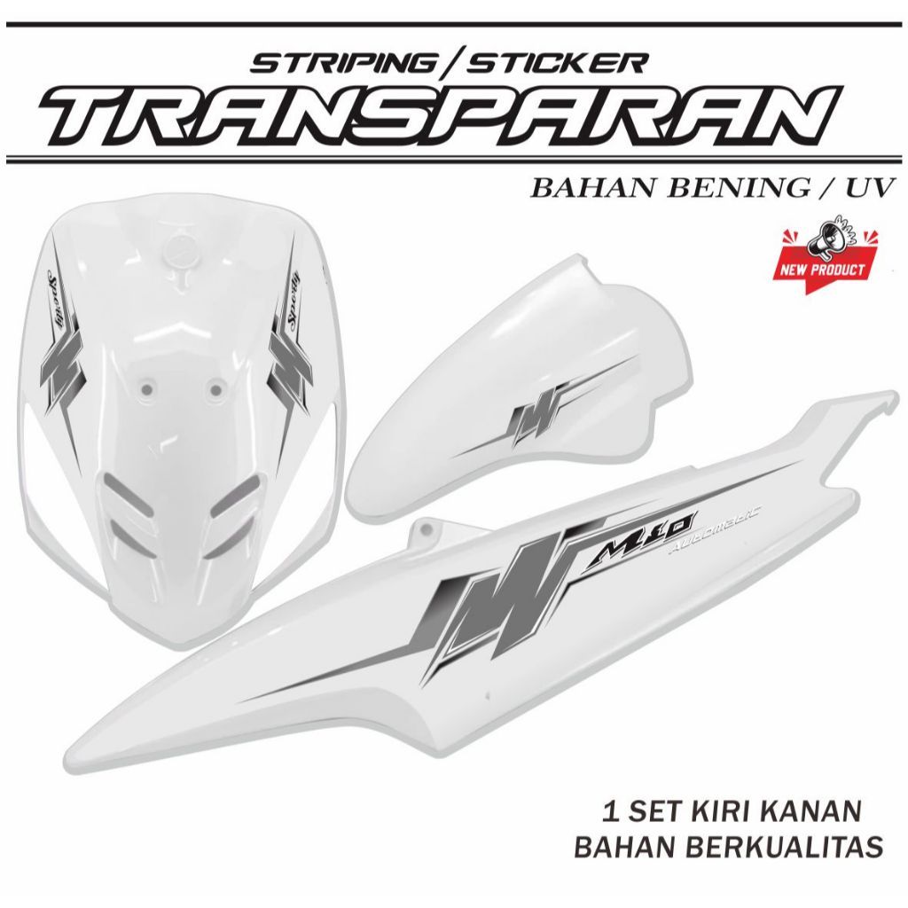 MIO OLD TRANSPARENT VARIATION STRIPING MIO SMILE UV STICKER MOTORCYCLE ...