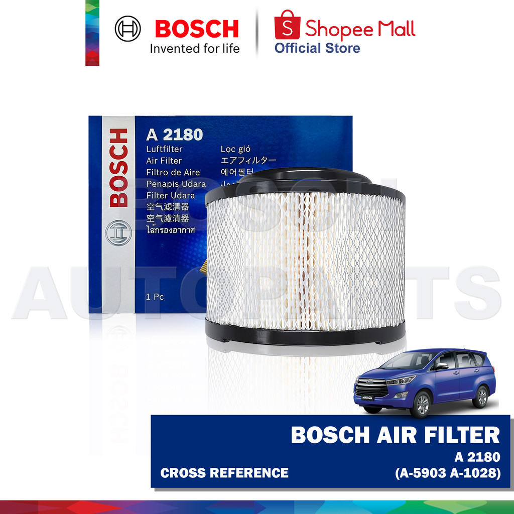 Bosch Air Filter for Toyota Innova 2.0 2004 to Present | Shopee Philippines