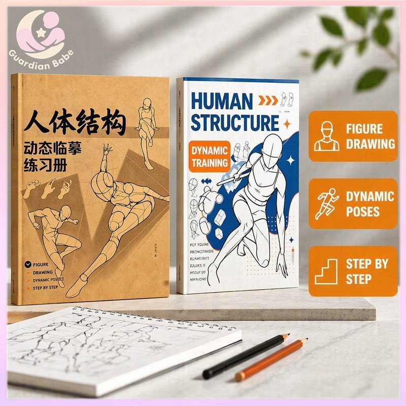 Human Figure Drawing Practice Book Anatomy Tracing Sketch Workbook ...