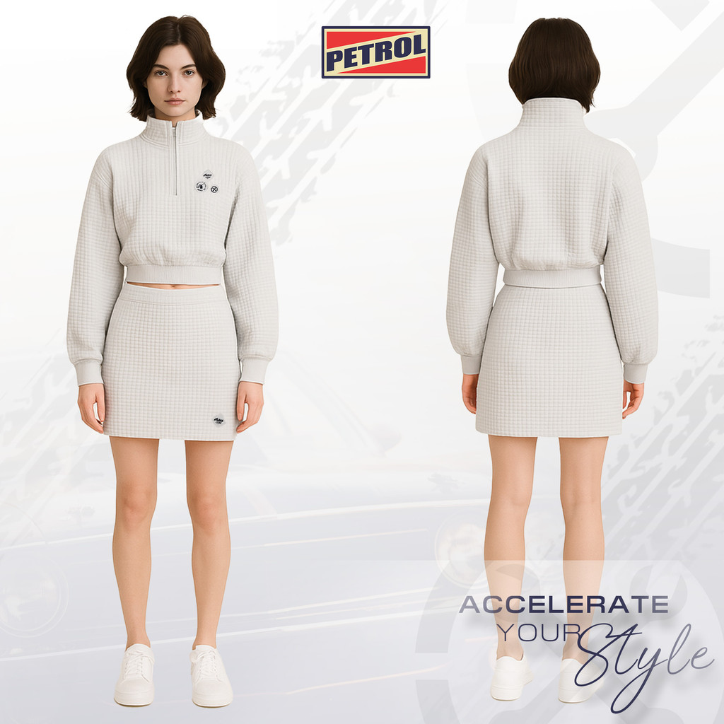 Petrol Ladies Basic Non-Denim Skirts Mid-Rise Fitting 179196 (White ...