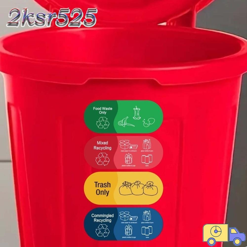 2KSR525 Mixed Recycle Stciker, Vinyl Adhesive Trash Bin Sticker ...