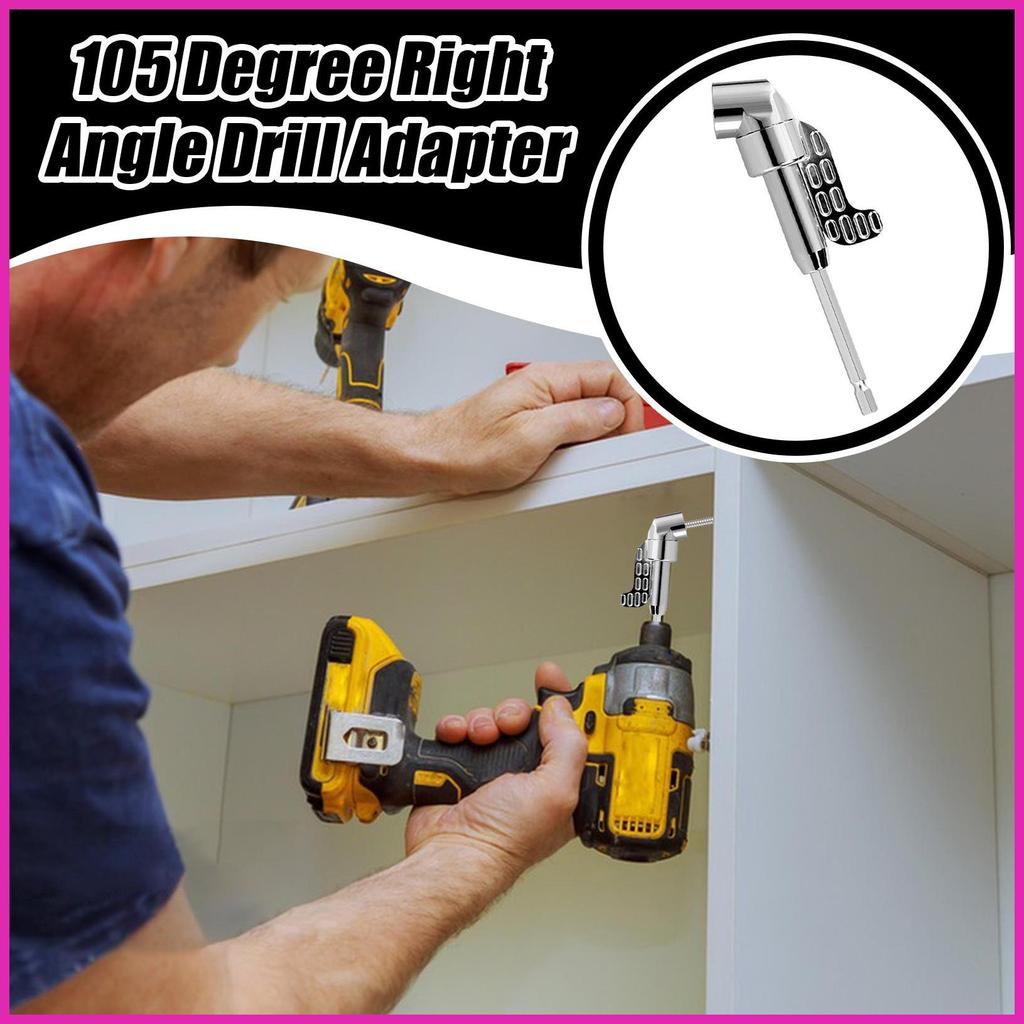 Angled Drill Bit Adapter Screwdriver Bit Attachment 105 Degree Angled ...