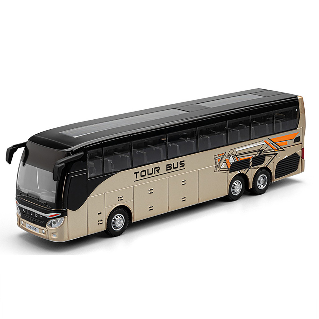 130 Simulation Business Single-Layer Bus Alloy Car Model Pull Back ...