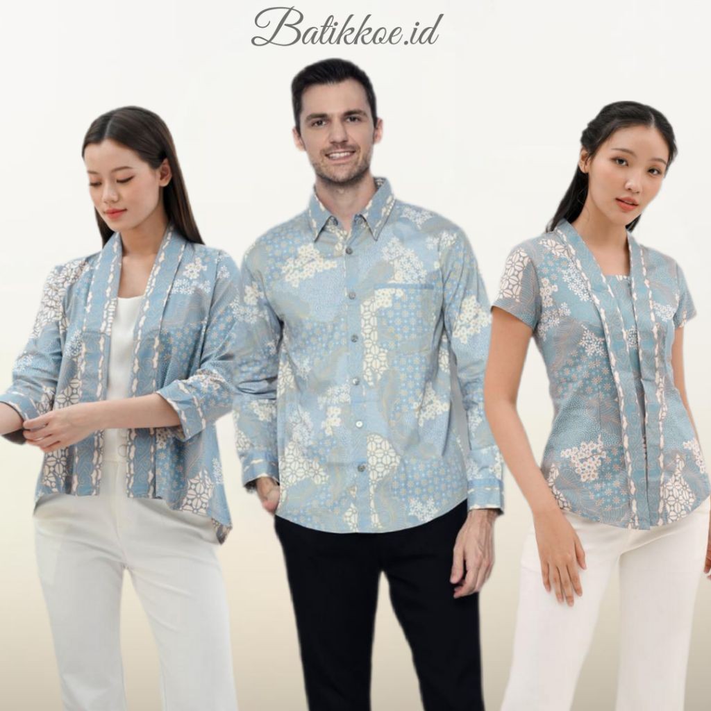 ICE BLUE SERIES Batik Dress/ Batik Uniform Batik Couple Batik/ Couple ...