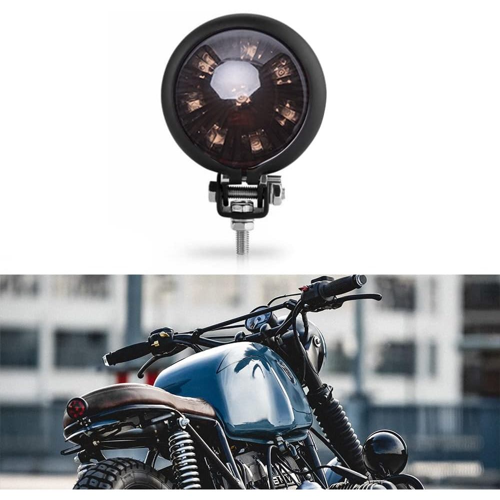 Motorcycle Tail Light LED Bates Style Bullet Brake Stop Rear Lamp for ...