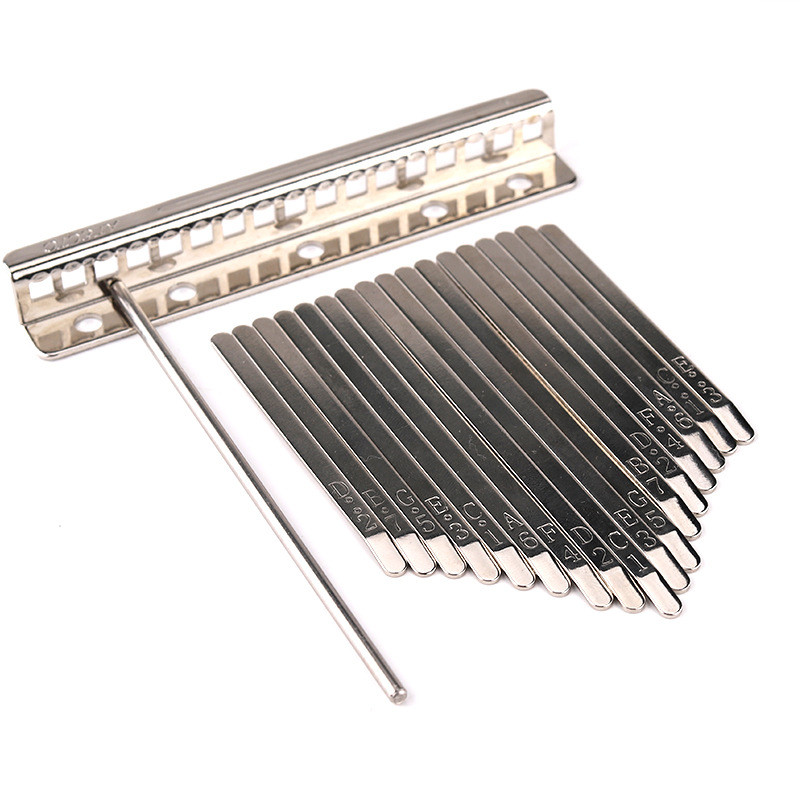 DIY Kalimba Music Instrument 17 Keys with Stainless Steel Key Kalimba ...