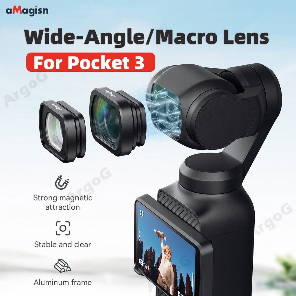 BRDRC Wide-angle Lens For DJI Osmo Pocket 3 Handle Camera Get More Of The Scene Extend The FOV To 112° HD Filters - 44