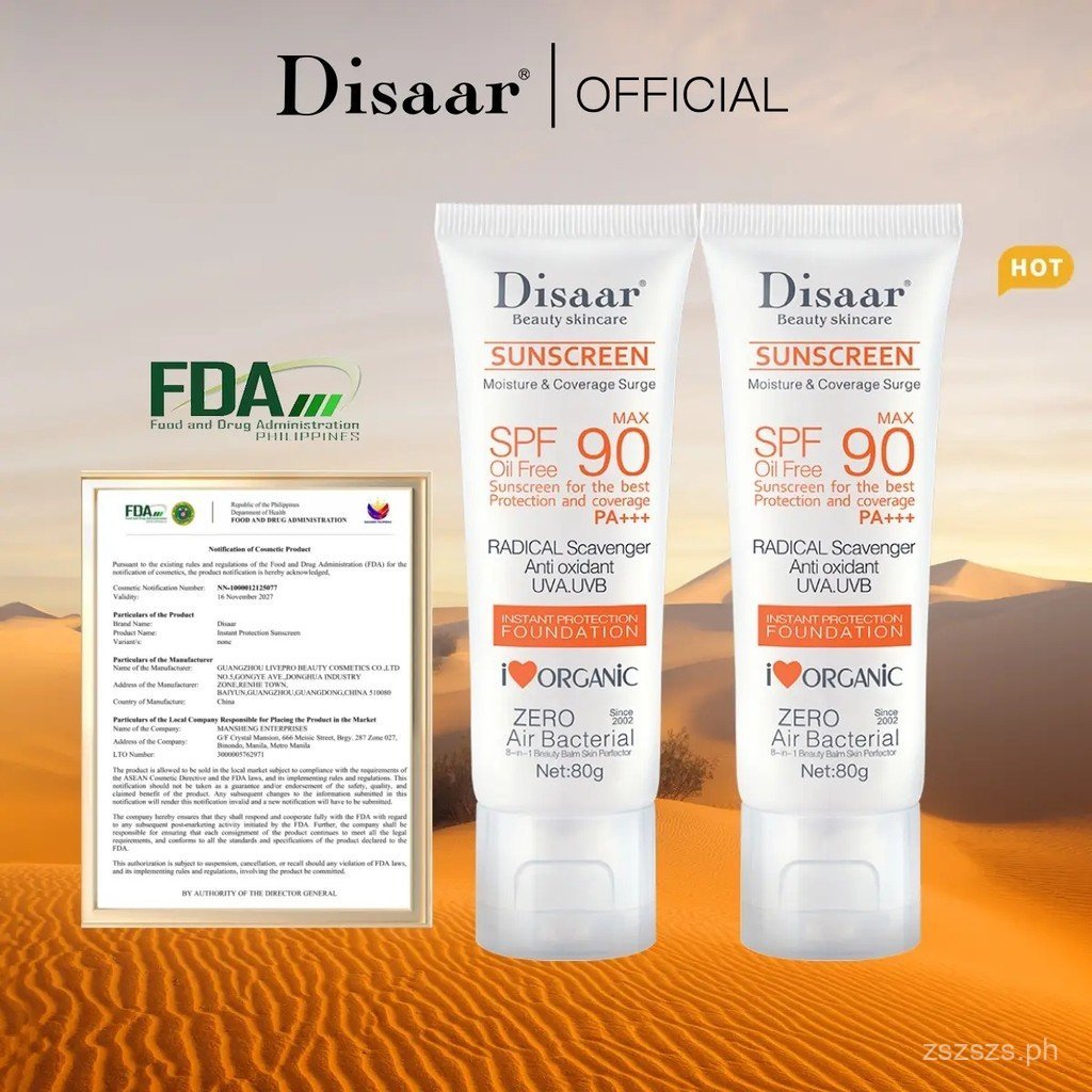 【buy 1 take 1】FDA approved disaar sunscreen SPF90PA+++Facial Skincare ...