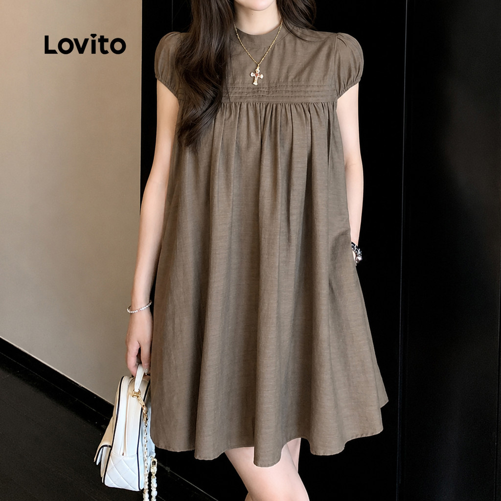 shopee casual dress Shop for Sale on Philippines Size:Pre-Order Custom Size< 11 Ladies - Beige Halterneck FAKE Adrianna Knitted dress with sheer flutter sleeves