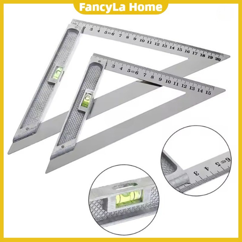 Triangle Ruler Stainless Steel Aluminum Alloy Spirit Level Woodworking ...