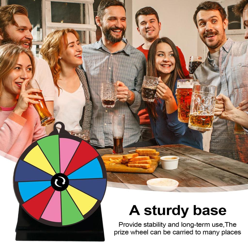 Color Tabletop Roulette Spinner Wheel of Fortune Dry Erase Prize Wheel ...