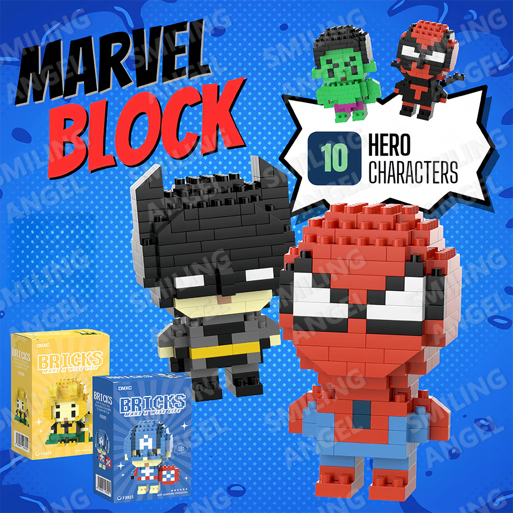 Cute Mini Building Block Spider Man Character Toy The Avengers Mini ...