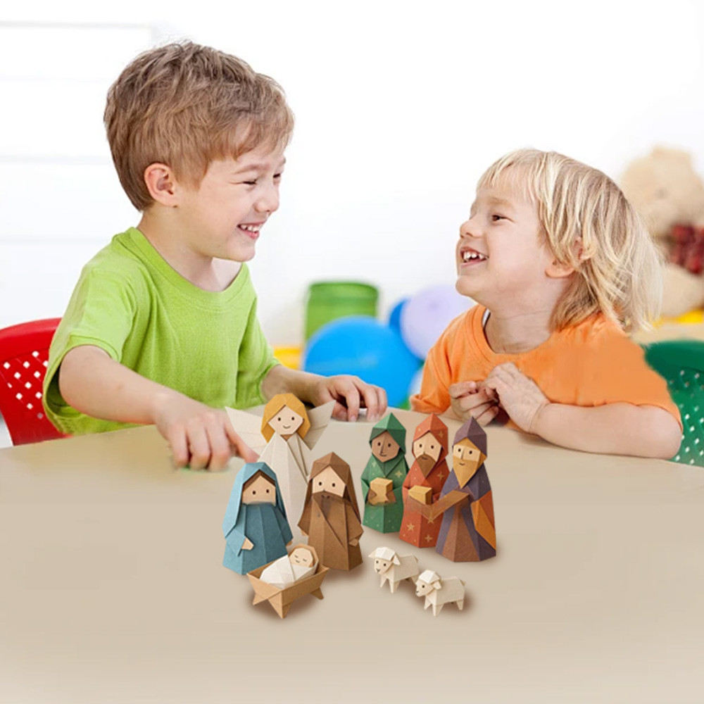 Christmas DIY Paper Nativity Scene Fun Origami Kit for Kids Adults ...