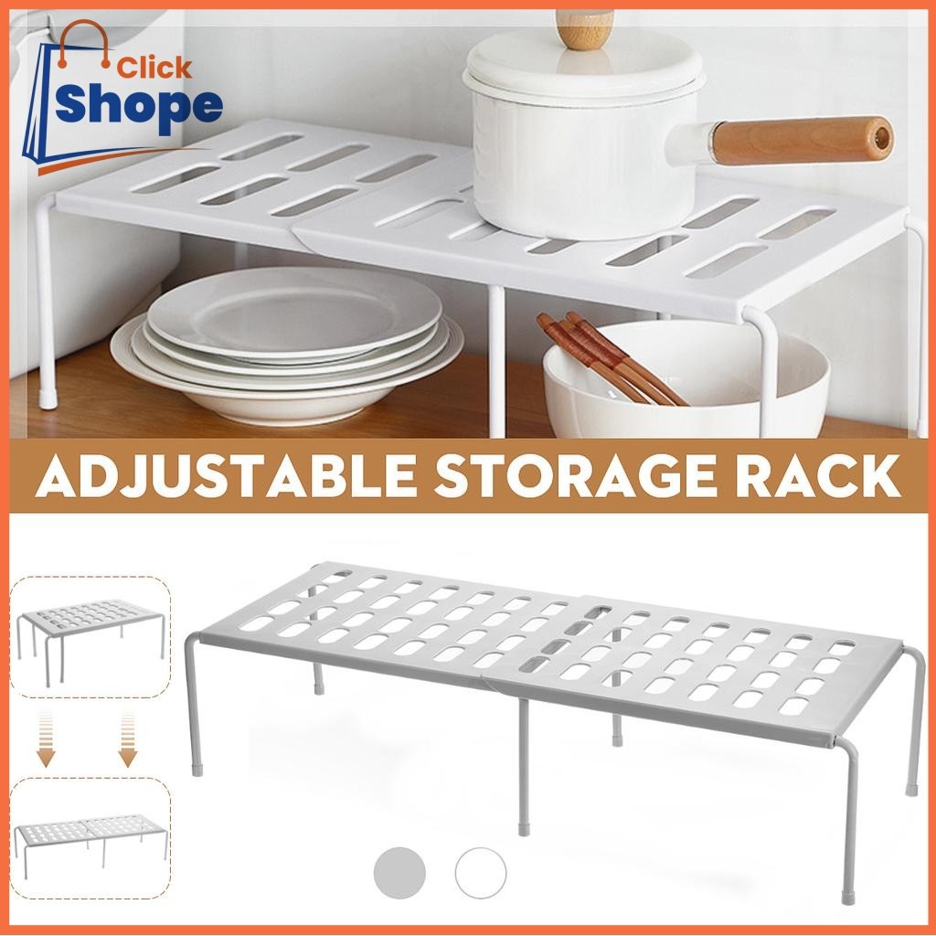 CLICK SHOPE Kitchen Storage Rack Organizer Retractable Shelf Under Sink ...