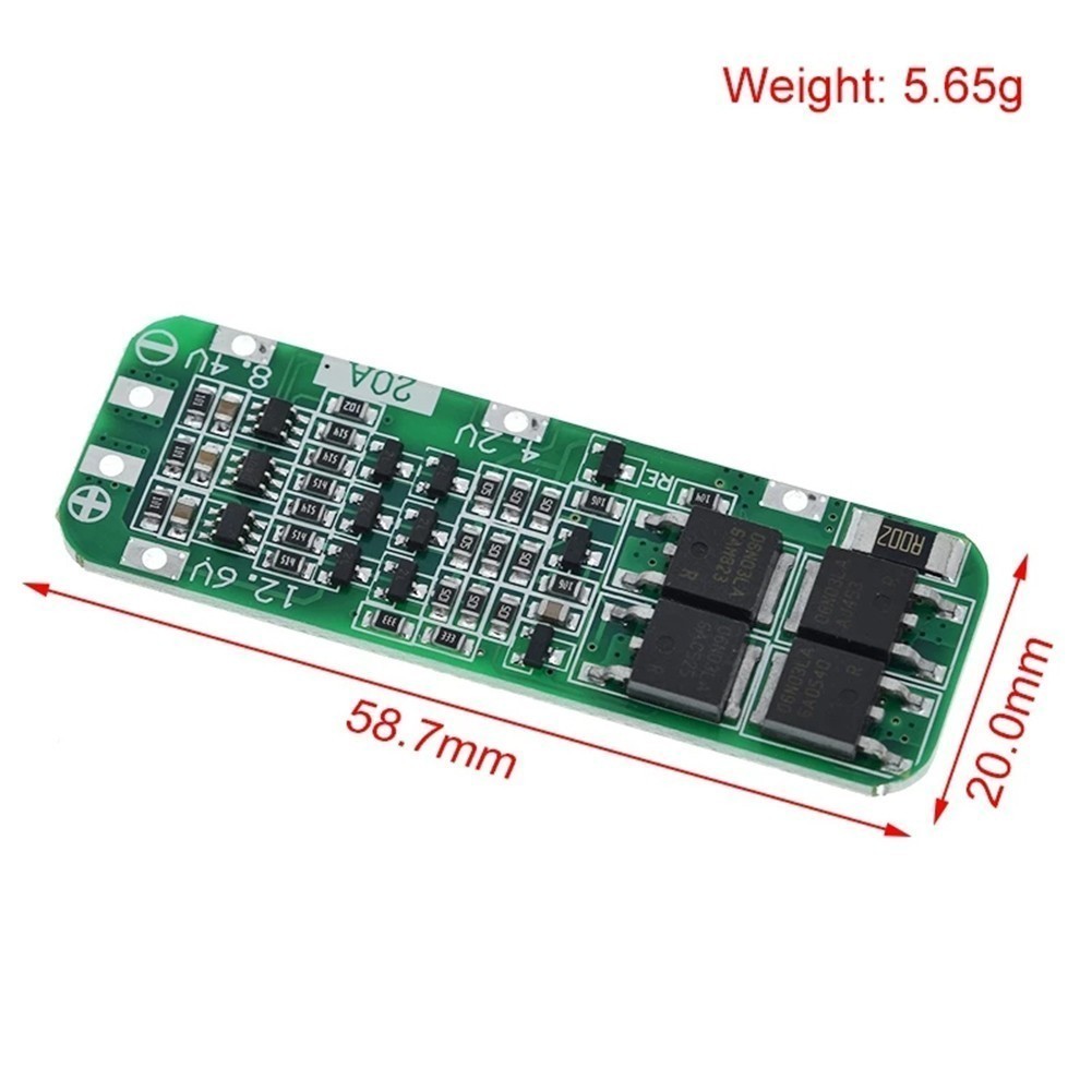 [TRSBX] 3S 20A Li-ion Lithium Battery Charger PCB BMS Protection Board ...