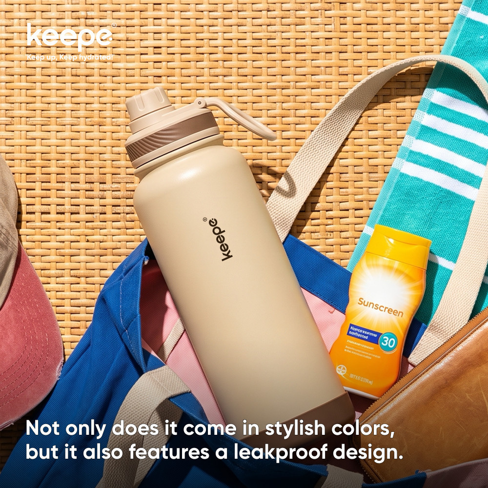 Keepe Flask Stainless steel Portable Sport Water bottle Wide Mouth ...