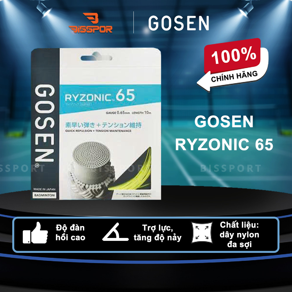 Genuine Gosen Ryzonic 65 Badminton Strings - Durable - Less String ...