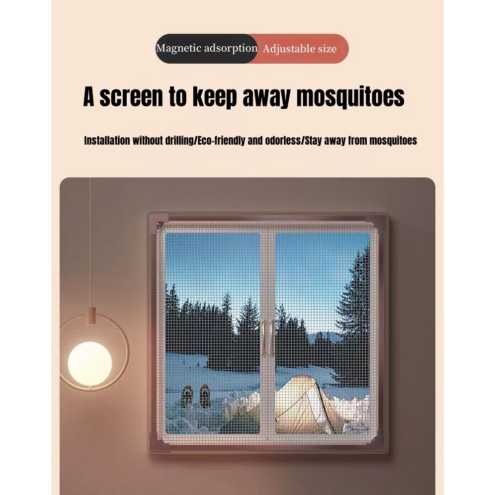 150×180cm Insect Magnetic Window Screen Mesh DIY Anti Fly Mosquito Net ...