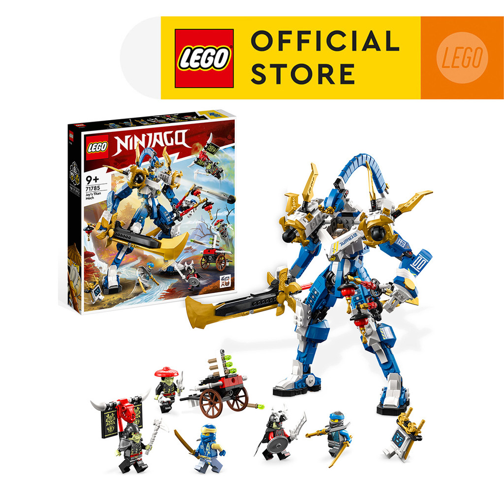 LEGO Ninjago 71785 Jay’s Titan Mech, Age 9+, Building Blocks, 2023 ...