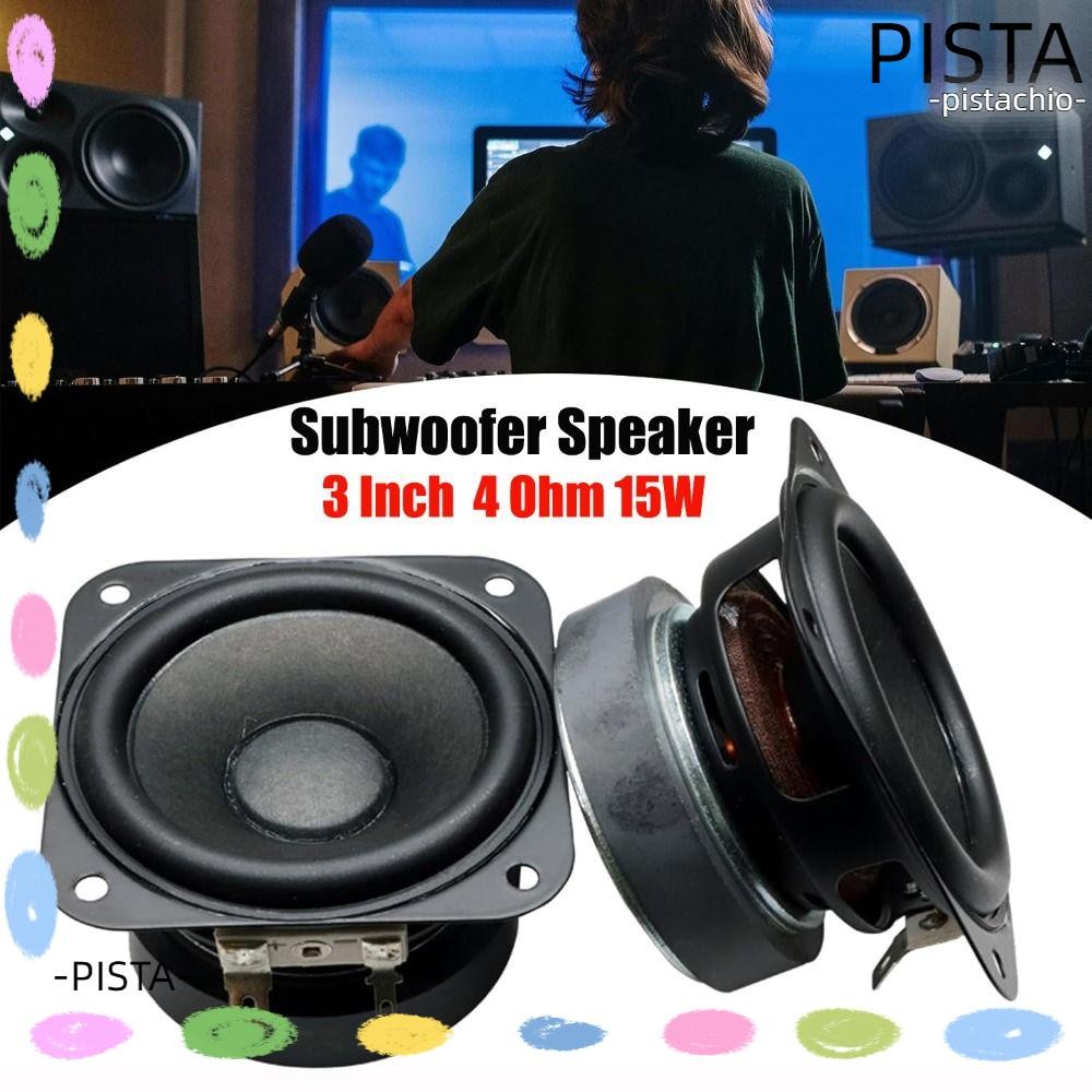 PISTA Subwoofer Speaker, 2 Inch 3 Inch 4 Ohm 15W Bass Square Woofer ...