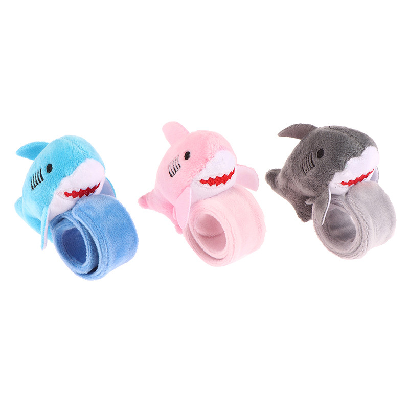 Mypink Cute Plush Shark Wristband Stuffed Animal Slap Bracelet Slap ...