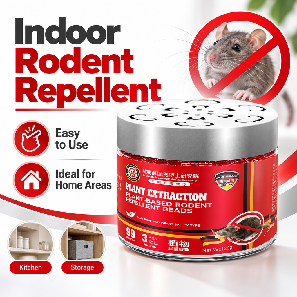 BUY 1 GET 1 Rodent Repellent Beads Mouse Rat Deterrent for Kitchen ...