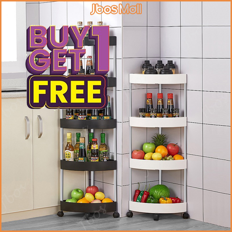 Triangle Moving Rack Kitchen Storage Shelf Wall Cabinets Home Bedroom ...