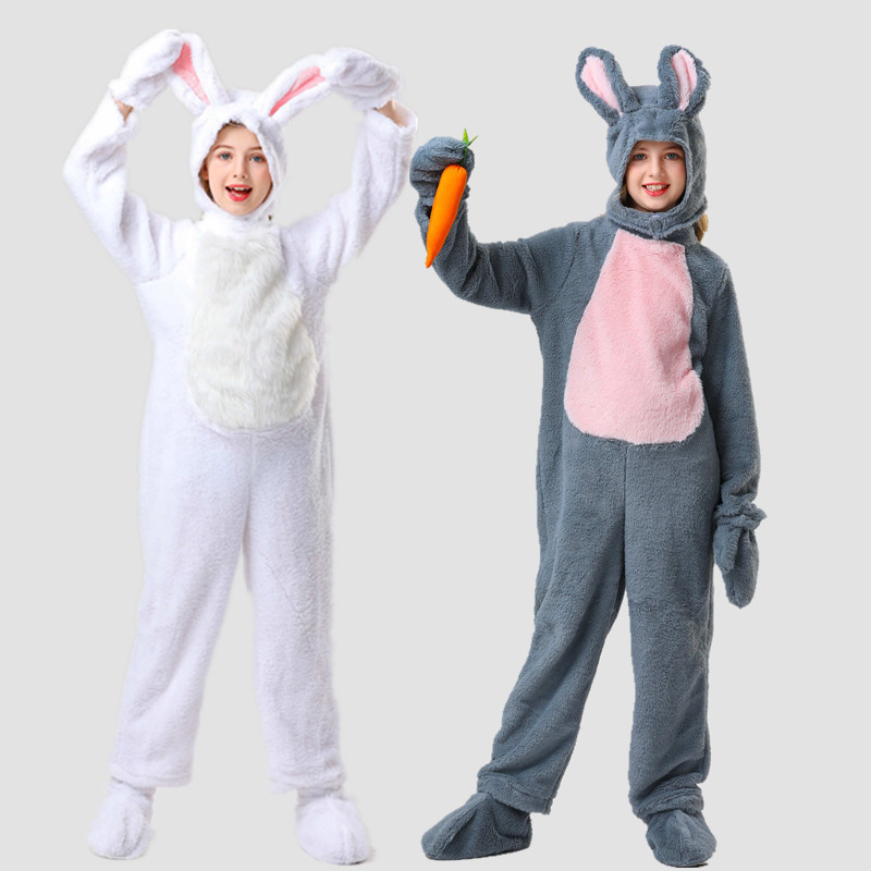 Children Animal Costume Gray Rabbit Costume Halloween Day Party ...