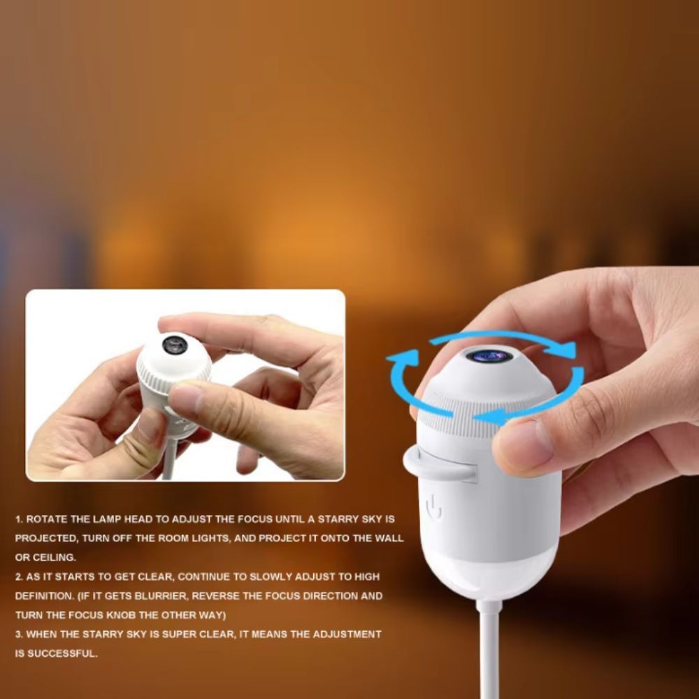 DNOUHE Galaxy Star Projector, High-definition 360 Adjust Night Light ...