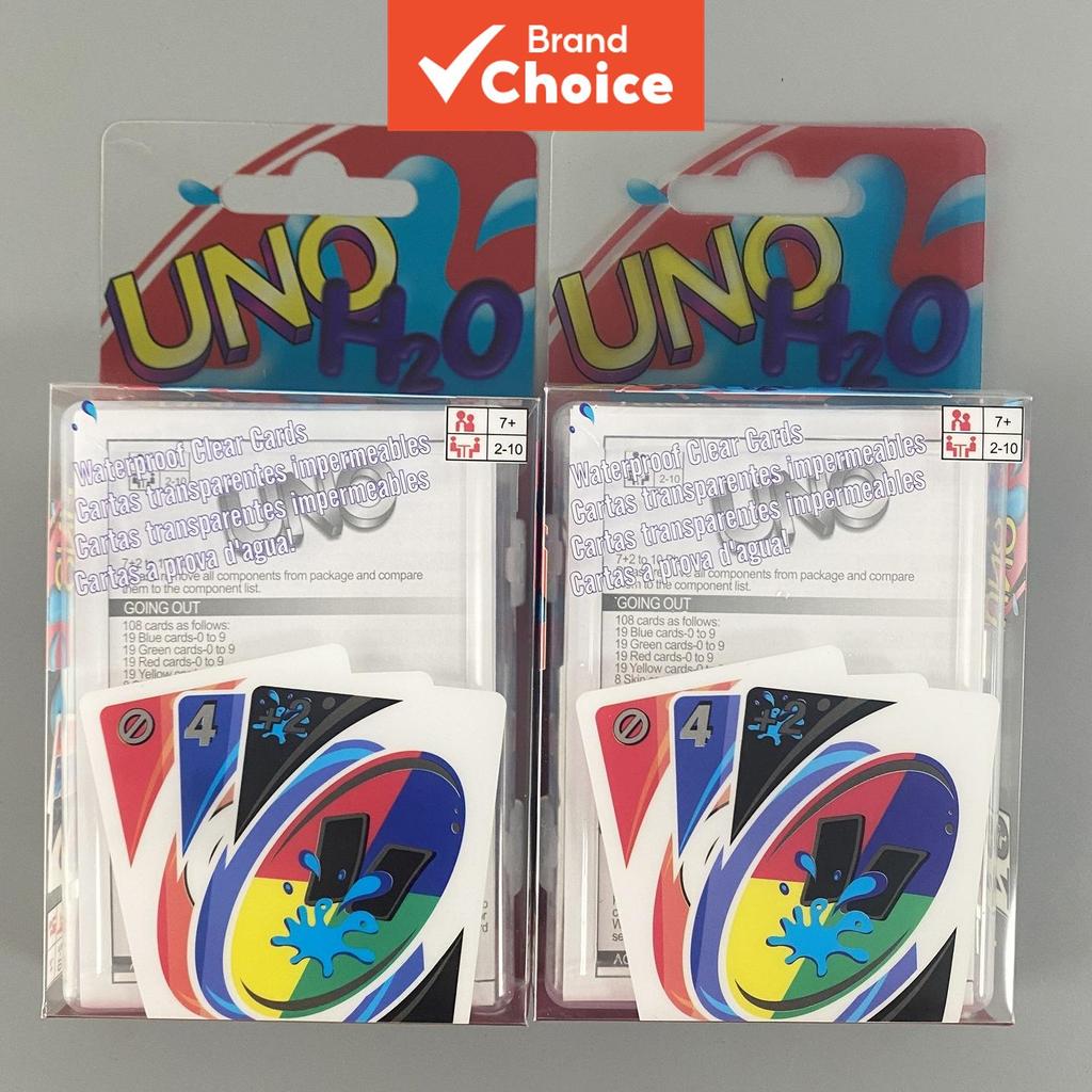UNO H2O Card Game Clear Waterproof PVC Plastic Playing Cards ...