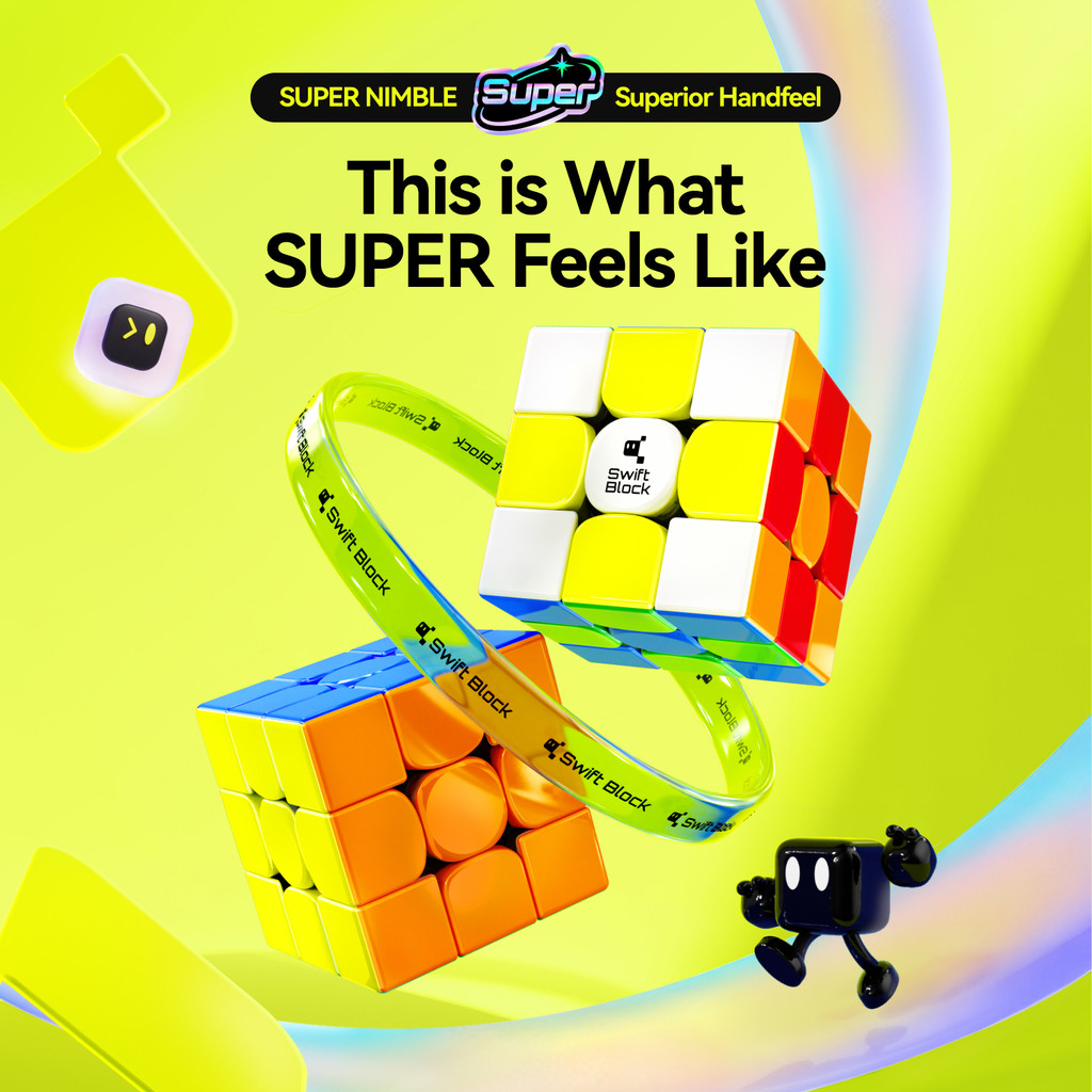 GAN Swift Block 355s 3x3 Super Maglev Ball Core UV Speed Cube Smooth ...